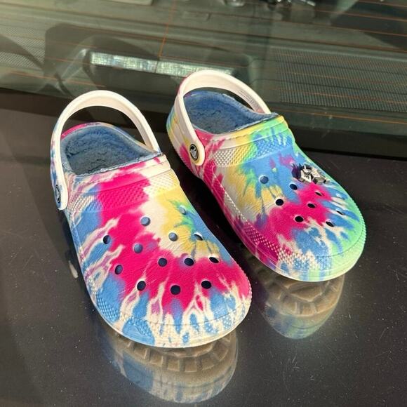 Crocs Classic Lined Tie Dye Clogs Unisex Clogs Size M4 W6 - Picture 6 of 14